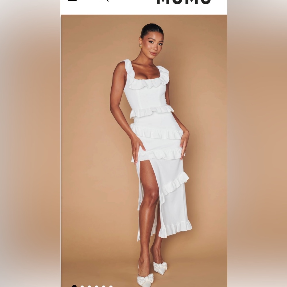 Show Me Your Mumu. Size L. White. Worn once at my rehearsal dinner. Very bridal